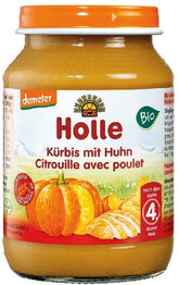 Dětské jídlo - Dýně s kuřecím masem BIO 190 g HOLLE